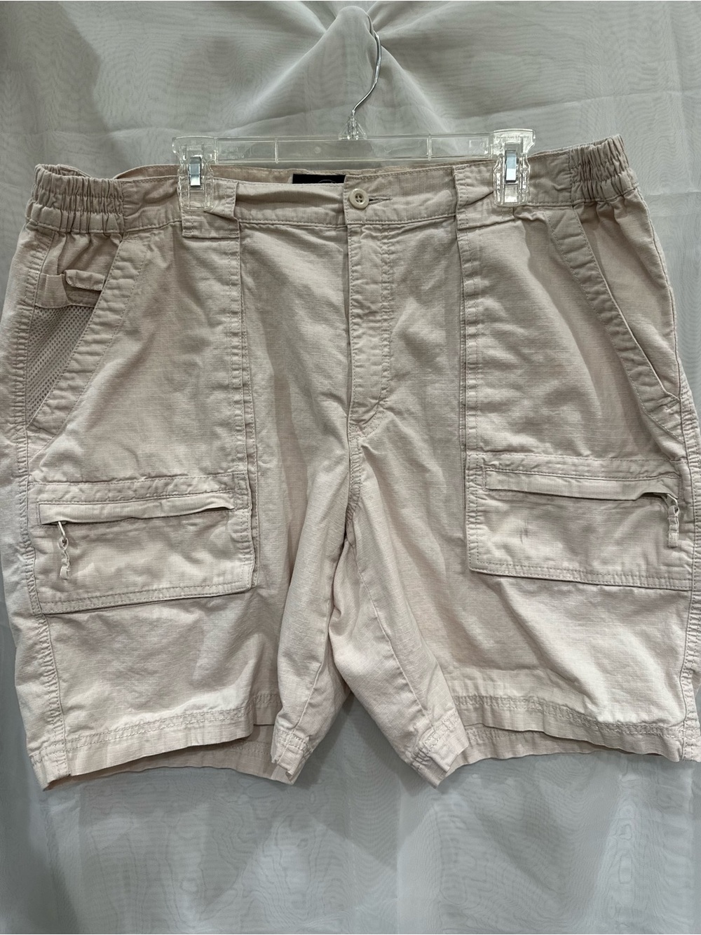 RedHead Men's Flat Front Utility Shorts in Light Taupe